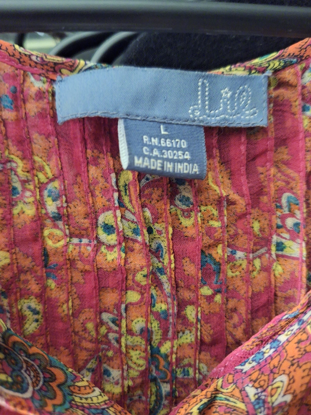 J. Jill Orange Paisley Peasant Blouse - Picture 3 of 5